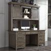 Liberty Sonoma Road Credenza with Hutch in Weather Beaten Bark image