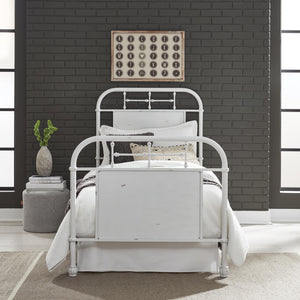 Vintage Series Twin Metal Bed - Antique White image