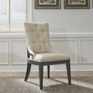 Americana Farmhouse Uph Shelter Side Chair- Black (RTA) image