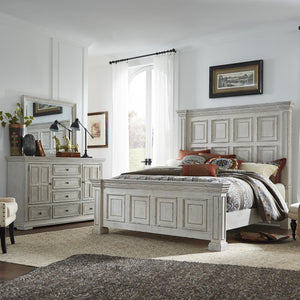 Big Valley King Panel Bed, Dresser & Mirror image