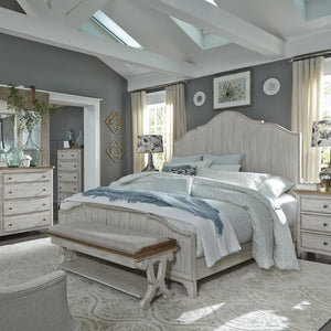 Farmhouse Reimagined King Panel Bed, Dresser & Mirror, Chest, Nightstand image