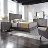 Modern Farmhouse Queen Platform Bed, Dresser & Mirror, Night Stand