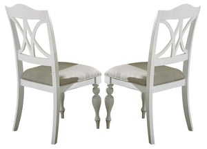 Liberty Furniture Summer House Slatback Side Chair in Oyster White (Set of 2) image