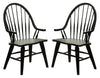 Liberty Furniture Hearthstone Windsor Back Arm Chair in Black (Set of 2) image