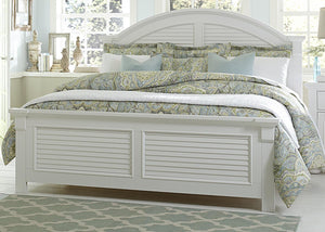 Liberty Furniture Summer House Queen Panel Bed in Oyster White image