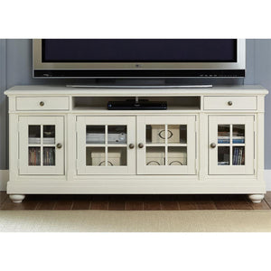 Liberty Harbor View 74" Entertainment TV Stand in Linen image