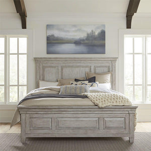 Liberty Furniture Heartland King Panel Bed in Antique White image