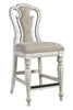 Liberty Furniture Magnolia Manor Upholstered Counter Height Chair in Antique White (Set of 2) image