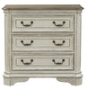 Liberty Magnolia Manor 3 Drawer Bedside Chest in Antique White SHIP TIME IS 4 WEEKS image