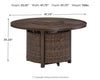 Paradise Trail Paradise Trail Fire Pit Table with 4 Nuvella Swivel Lounge Chairs