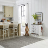 Allyson Park Pet Feeder in Wirebrushed White with Charcoal Top EST SHIP TIME APPX 4 WEEKS image