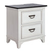 Allyson Park 2 Drawer Nightstand with Charging Station in White image