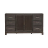 Modern Edge 2 Door 6 Drawer Dresser in Caffe image