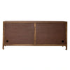 Marisol 74 Inch 4 Door Accent TV Stand in Weathered Honey and Soft Wash Gray image