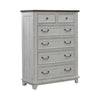 River Place 6 Drawer Chest in Riverstone White and Tobacco image