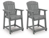 Sanctuary Beach Outdoor Counter Height Bar Stool (Set of 2)