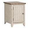 Farmhouse Reimagined Door Chair Side Table w/ Charging in Antique White image