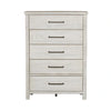 Modern Farmhouse 5 Drawer Chest in White image
