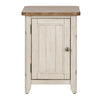 Farmhouse Reimagined Door Chair Side Table w/ Charging in Antique White image