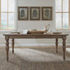 Americana Farmhouse Rectangular Leg Table in Dusty Taupe & Black image