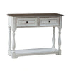 Magnolia Manor Hall Console in Antique White & Weathered Bark EST SHIP TIME APPX 4 WEEKS image