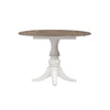 Magnolia Manor Drop Leaf Table in Antique White Base w/ Weathered Bark Tops image