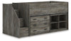 Frandern Loft Bed with Bookcase and Drawer Storage