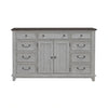 River Place 9 Drawer Dresser in Riverstone White and Tobacco image