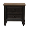 Americana Farmhouse 2 Drawer Nightstand in Black image