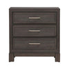 Modern Edge Nightstand w/ Charging Station in Caffe image