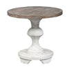 Sedona Round End Table in Heavy Distressed White image