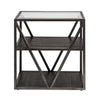 Arista Chair Side Table in Cobblestone Brown image