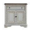 Magnolia Manor Accent Cabinet in Antique White & Weathered Bark EST SHIP TIME APPX 4 WEEKS image