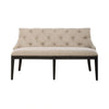 Americana Farmhouse Uph Shelter Dining Bench in Dusty Taupe & Black image