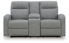 Gauntlet Reclining Loveseat with Console