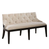 Americana Farmhouse Uph Shelter Dining Bench in Dusty Taupe & Black image