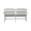 River Place Panel Back Bench in Riverstone White & Tobacco image
