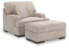 High Profile Chair & Ottoman Living Room Set