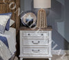 Liberty Furniture River Place 3 Drawer Nightstand with Charging Station in Riverstone White and Tobacco image