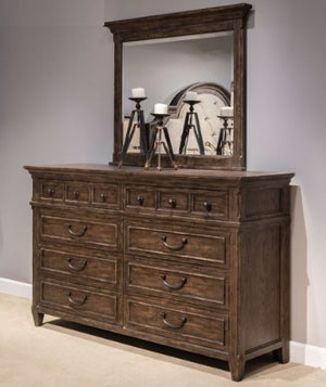 Liberty Furniture Paradise Valley 8 Drawer Dresser in Saddle Brown image